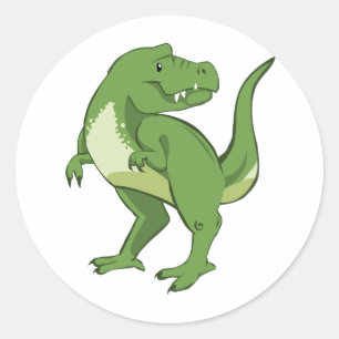 Adesivo Redondo Tiranossauro bonito Rex