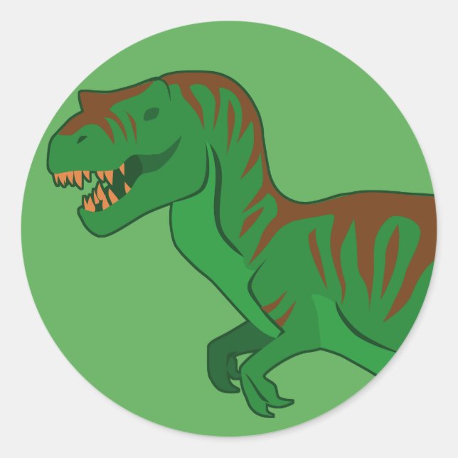 Adesivo Redondo Tiranossauro (Face) (Frente)