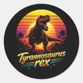Adesivo Redondo Tiranossauro Rex