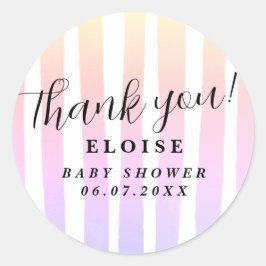 Adesivo Redondo Tiras de refrigerador d'água rosa moderna