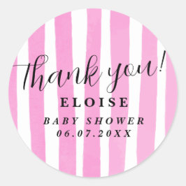 Adesivo Redondo Tiras de refrigerador d'água rosa moderna