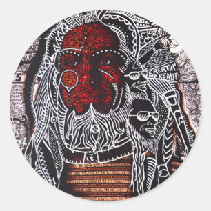 Adesivo Redondo Tiro de caneca