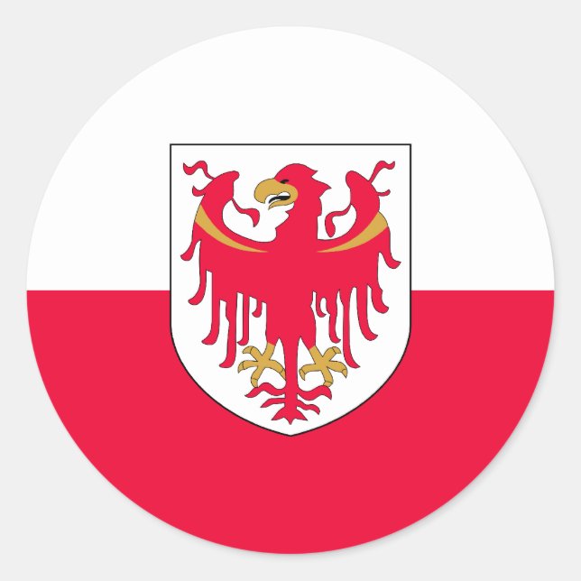 Adesivo Redondo Tirol do Sul, Itália (Frente)