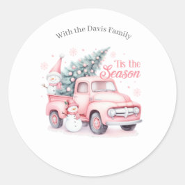 Adesivo Redondo Tis the Season Christmas Round Stickers