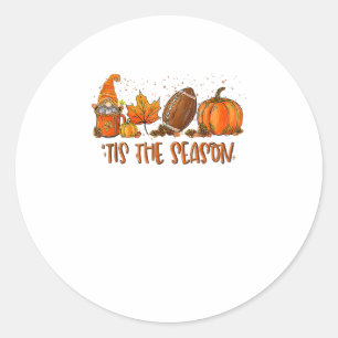 Adesivo Redondo Tis" The Season Futebol Sport Autumn Pumpkin Than