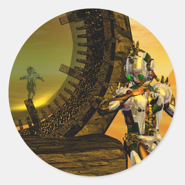 ADESIVO REDONDO TITAN NO DESERTO DA HIPERIÃO (Frente)