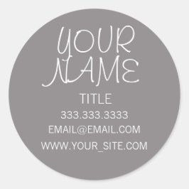 Adesivo Redondo Titânio Mão Livre Simples