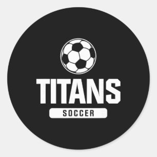 Adesivo Redondo Titãs Futebol Para Escola Primária, Média e Alta