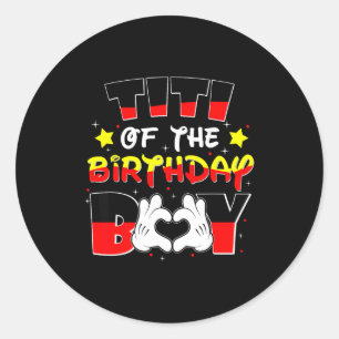 Adesivo Redondo Titi Da Camisa Do Menino De Aniversário Correspond