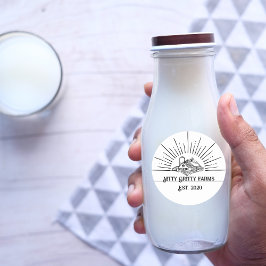 Adesivo Redondo Titular do produto para pequenas empresas