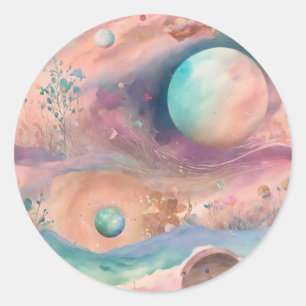 Adesivo Redondo Título: Dreamy Mist Pastel Diários: Chique Kr