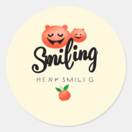 Adesivo Redondo Título: Shared Smile Sticker