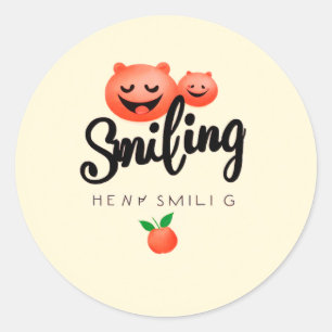 Adesivo Redondo Título: Shared Smile Sticker