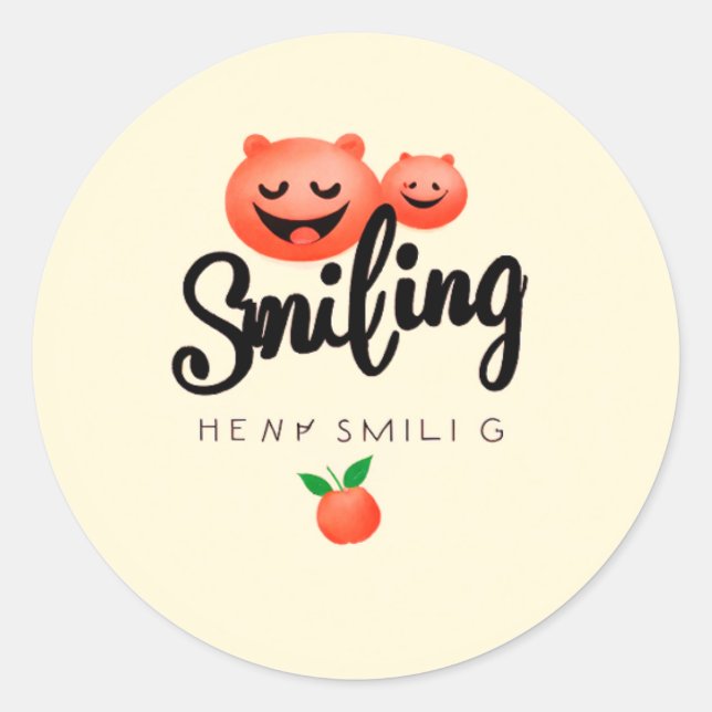 Adesivo Redondo Título: Shared Smile Sticker (Frente)