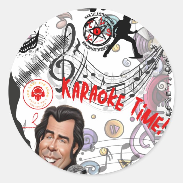 Adesivo Redondo TLES Karaoke Time Round Sticker (Frente)