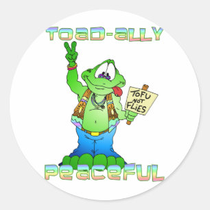 Adesivo Redondo Toad Hippie