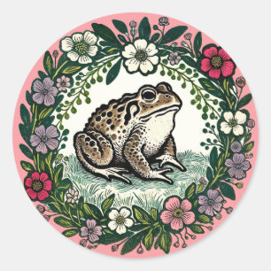 Adesivo Redondo Toad Wildflower