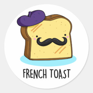 Adesivo Redondo Toast francês Engraçado Pão