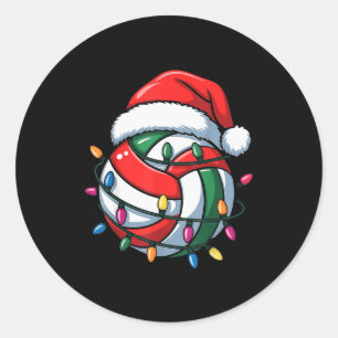 Adesivo Redondo Toca de Natal de Papai Noel de Volei Srt Homens