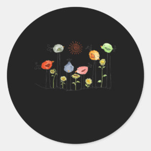 Adesivo Redondo Todas As Coisas Vão Ficar Bem Pássaros E