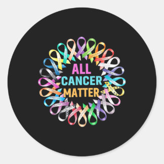 Adesivo Redondo Todas as faixas coloridas do Cancer Sensibilização