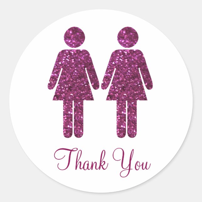 Adesivo Redondo Todas as Garotas Glitter (Frente)