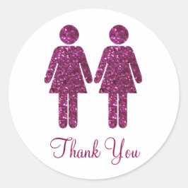 Adesivo Redondo Todas as Garotas Glitter