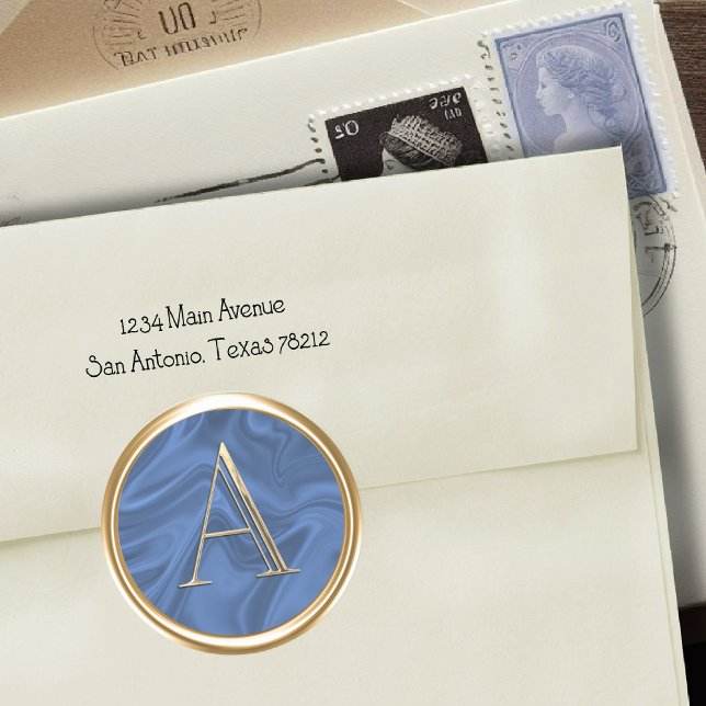 Adesivo Redondo TODAS AS INICIAIS Douradas Monograma com qualquer  (Criador carregado)