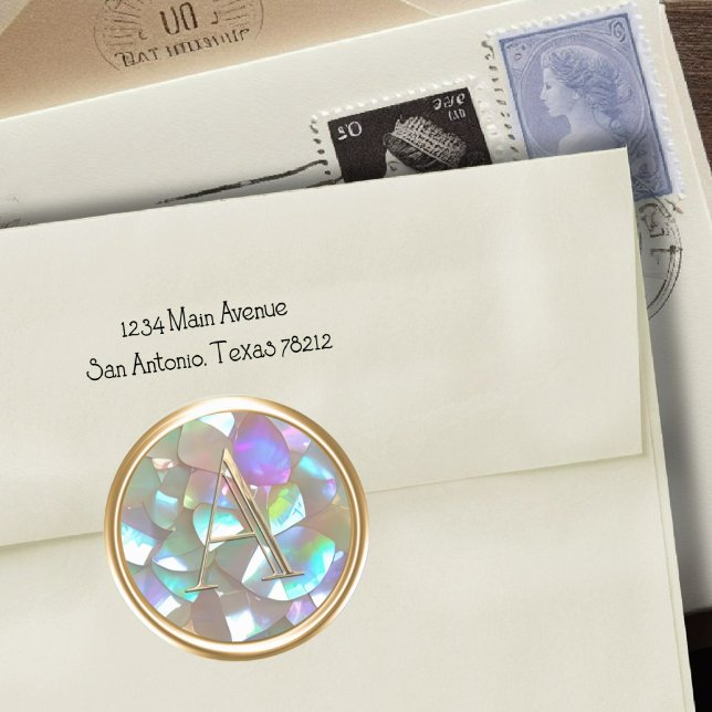 Adesivo Redondo TODAS AS INICIAIS Douradas Monograma da Mãe das Pé (Criador carregado)