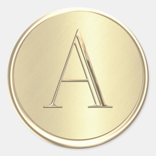 Adesivo Redondo TODAS AS INICIATIVAS Douradas Monograma (Frente)