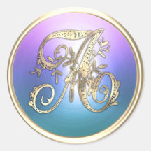 TODAS AS INICIATIVAS Douradas Monograma Azul Roxo