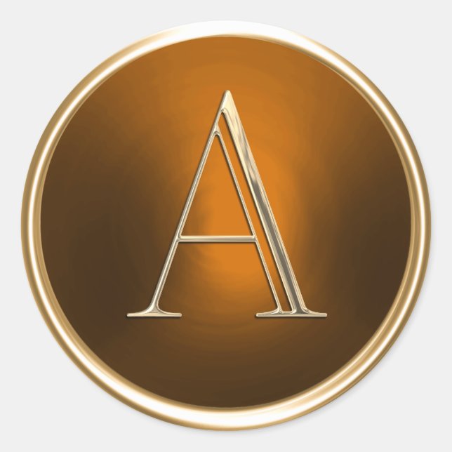 Adesivo Redondo TODAS AS INICIATIVAS Douradas Monograma em Feira (Frente)