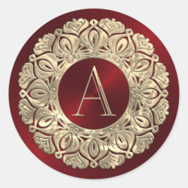 Adesivo Redondo TODAS AS INICIATIVAS Monograma Inicial no Quadro d