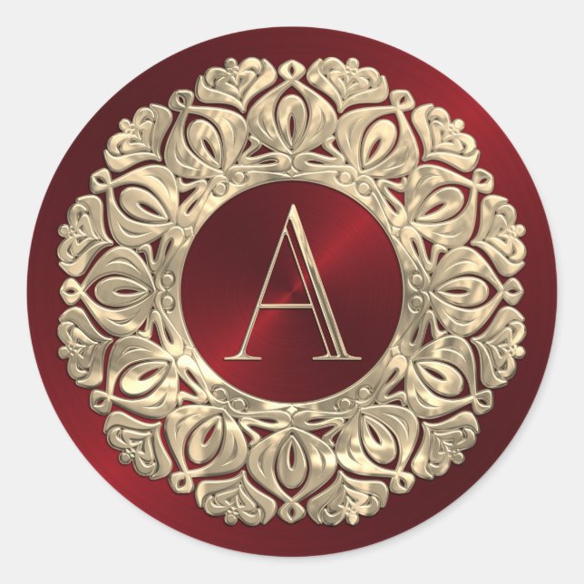 Adesivo Redondo TODAS AS INICIATIVAS Monograma Inicial no Quadro d (Frente)