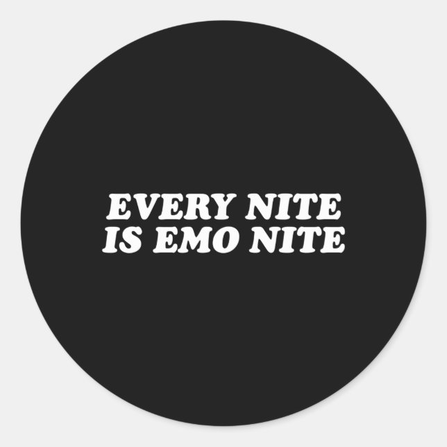 Adesivo Redondo Todas As Noites É Emo Nite Todas As Noites (Frente)