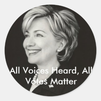 Adesivo Redondo Todas as Vozes Ouvidas, Todos os Votos...