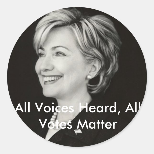 Adesivo Redondo Todas as Vozes Ouvidas, Todos os Votos... (Frente)