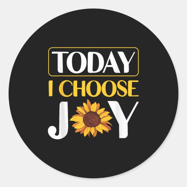 Adesivo Redondo Today I Choose Joy  (Frente)