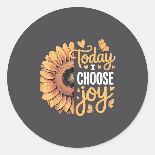 Adesivo Redondo Today I Choose Joy  (Frente)