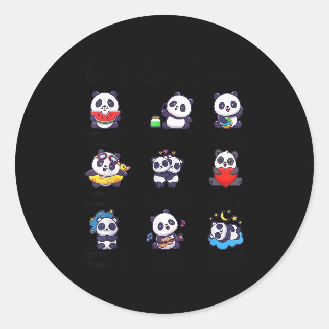 Adesivo Redondo Toddler Boys Girl God Says Am Cute Panda Kid Chris (Frente)