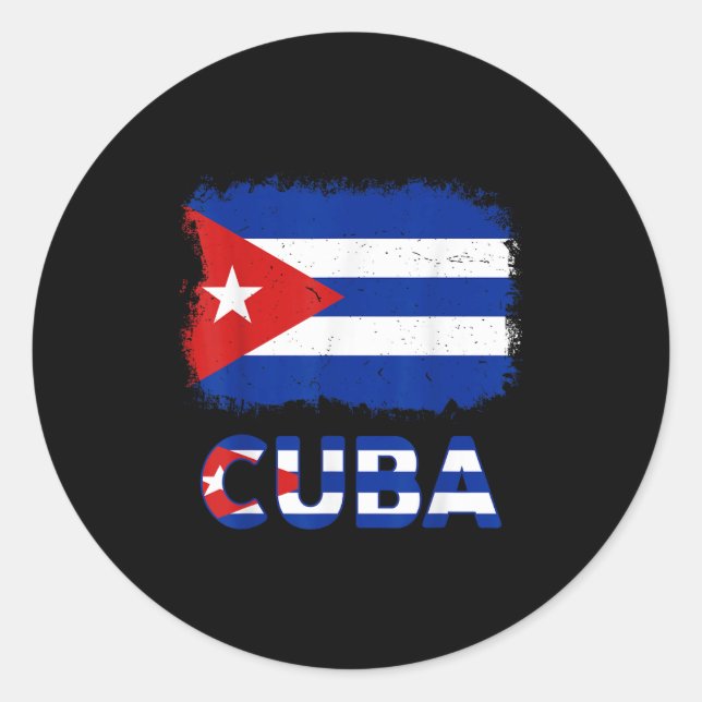 Adesivo Redondo Toddler White Cuban La Cubanita Cuba Flag Hispanic (Frente)