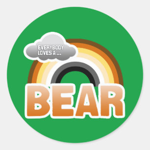 Adesivo Redondo Todo mundo ama um urso