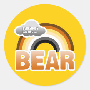 Adesivo Redondo Todo mundo ama um urso