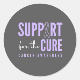 Adesivo Redondo todo o conhecimento do cancer.support.cure. Etique