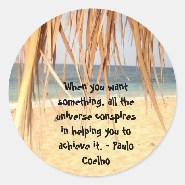 Adesivo Redondo Todo o Universo Conspira Sticker (Frente)