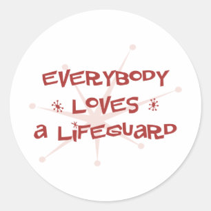 Adesivo Redondo Todos ama um Lifeguard