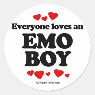 Adesivo Redondo Todos ama um menino de Emo