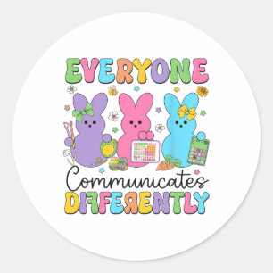 Adesivo Redondo Todos Comunicam Diferentes Fala De Páscoa