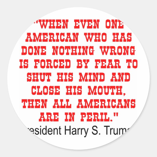 Adesivo Redondo Todos Os Americanos Estão Em Perigo (Frente)