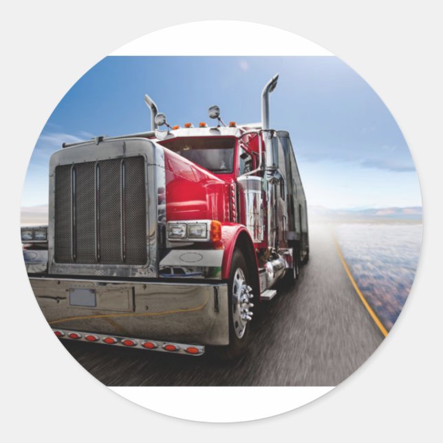 Adesivo Redondo Todos os Caminhoneiros Americanos (Frente)